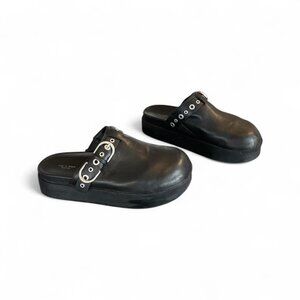 Rag Bone Leather Platform Clogs | Black | Women’s Size 7.5